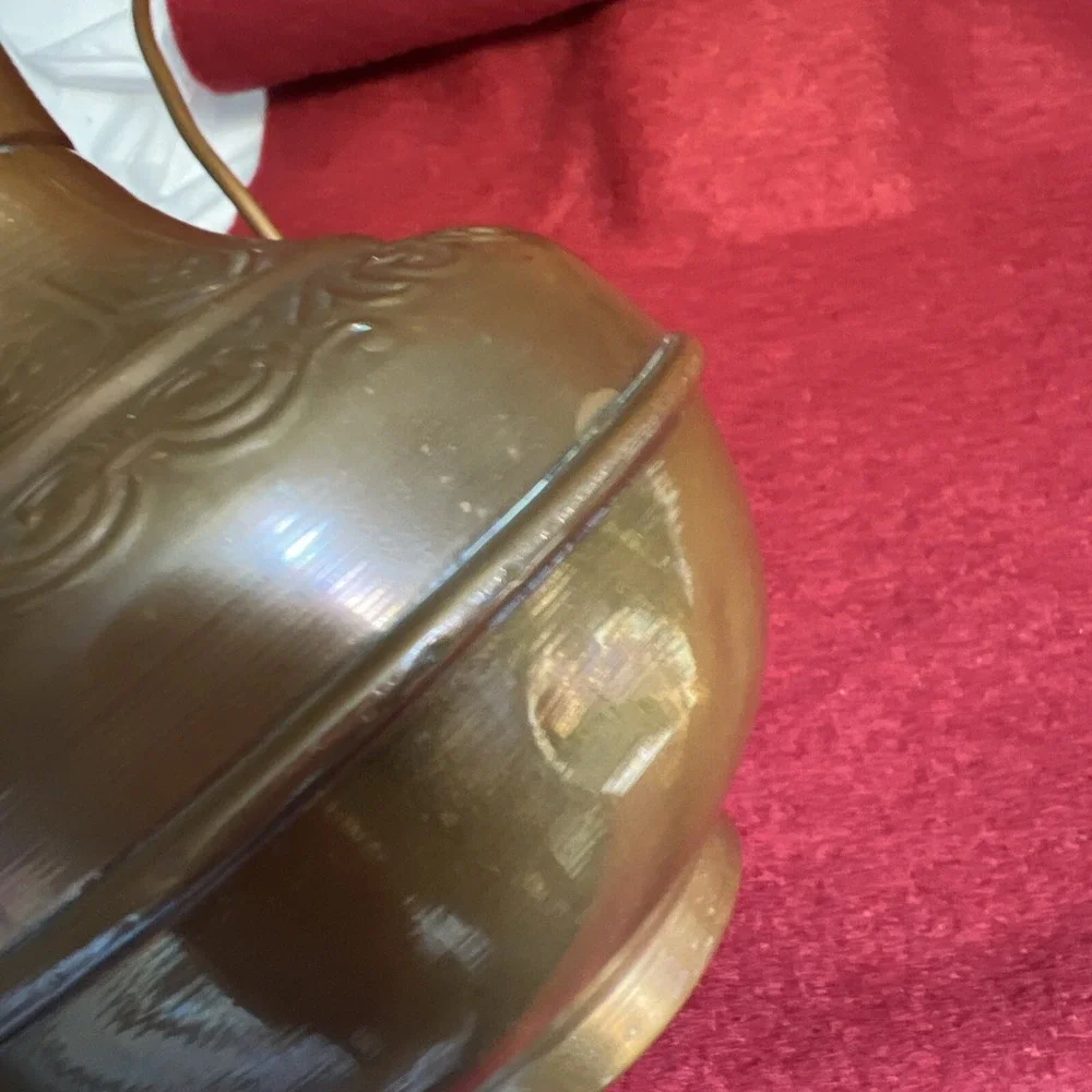 Antique Copper Hand Made 2 Handled Pot‎ Urn Vase 6 1/2